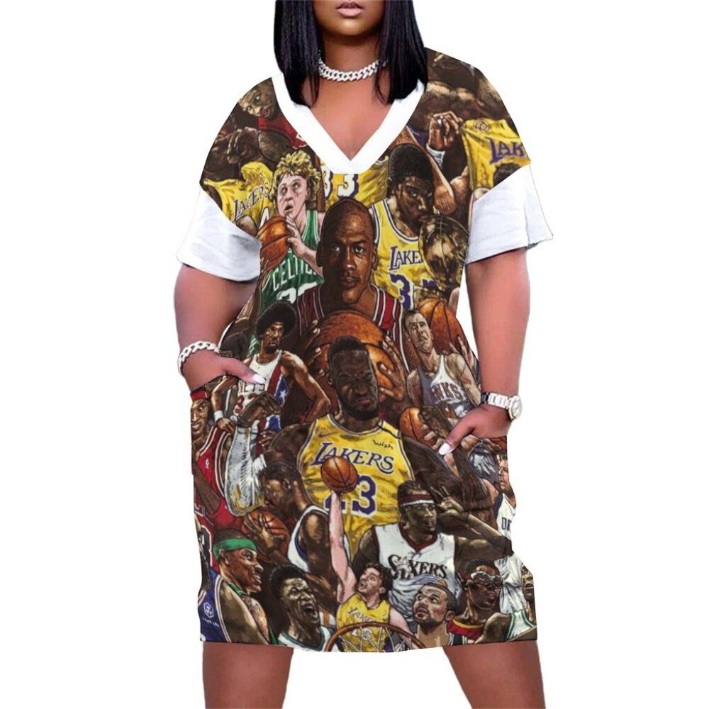 Women's Basketball Legends Jersey Shirt Dress